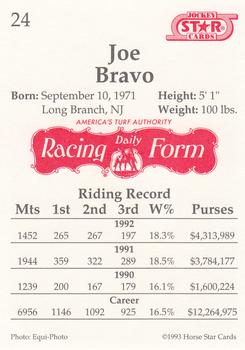 1993 Jockey Star #24 Joe Bravo Back